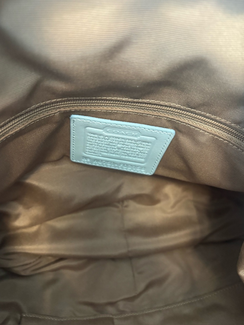 COACH VINTAGE SOHO SIGNATURE, LARGE HOBO SHOULDER BAG, CANVAS/LEATHER NIB - MIST - Picture 13 of 14